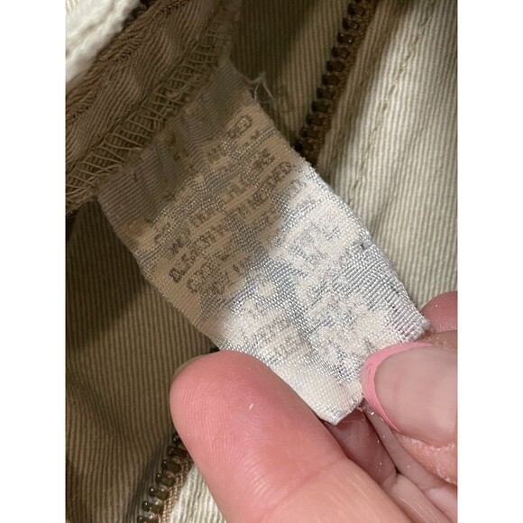 Vintage Y2K Lee Pipes BMX Pants 25x23 Tan Black Patch Logo Mesh Unisex Teen READ - Picture 16 of 16